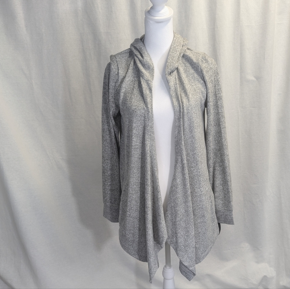 NWT INC Open Front Cardigan, Hooded, Size Small Gray